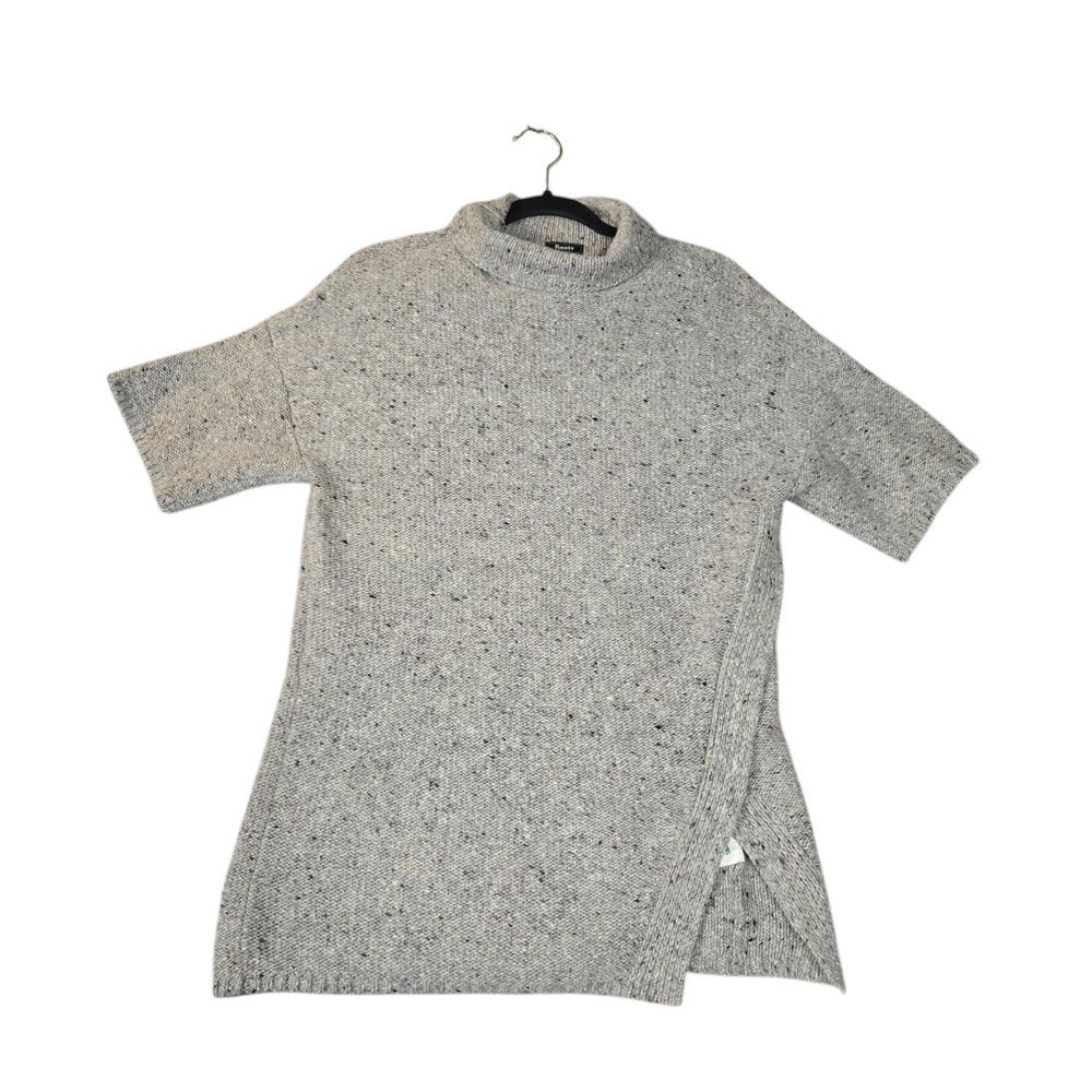 Roots Canada Womens XS Sweater Tan‎ Oatmeal Heathered Knit Wool Alpaca Jumper
